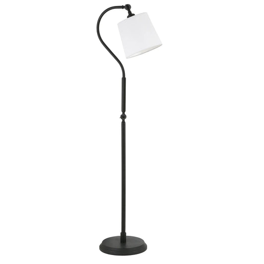 Luxury Black Arched Floor Lamp with Frosted Shade