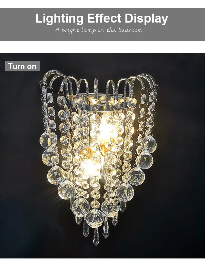 Mirror Crystal LED Wall Lights