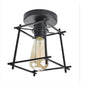 Retro Metal Semi-Flush Ceiling Light Fixture