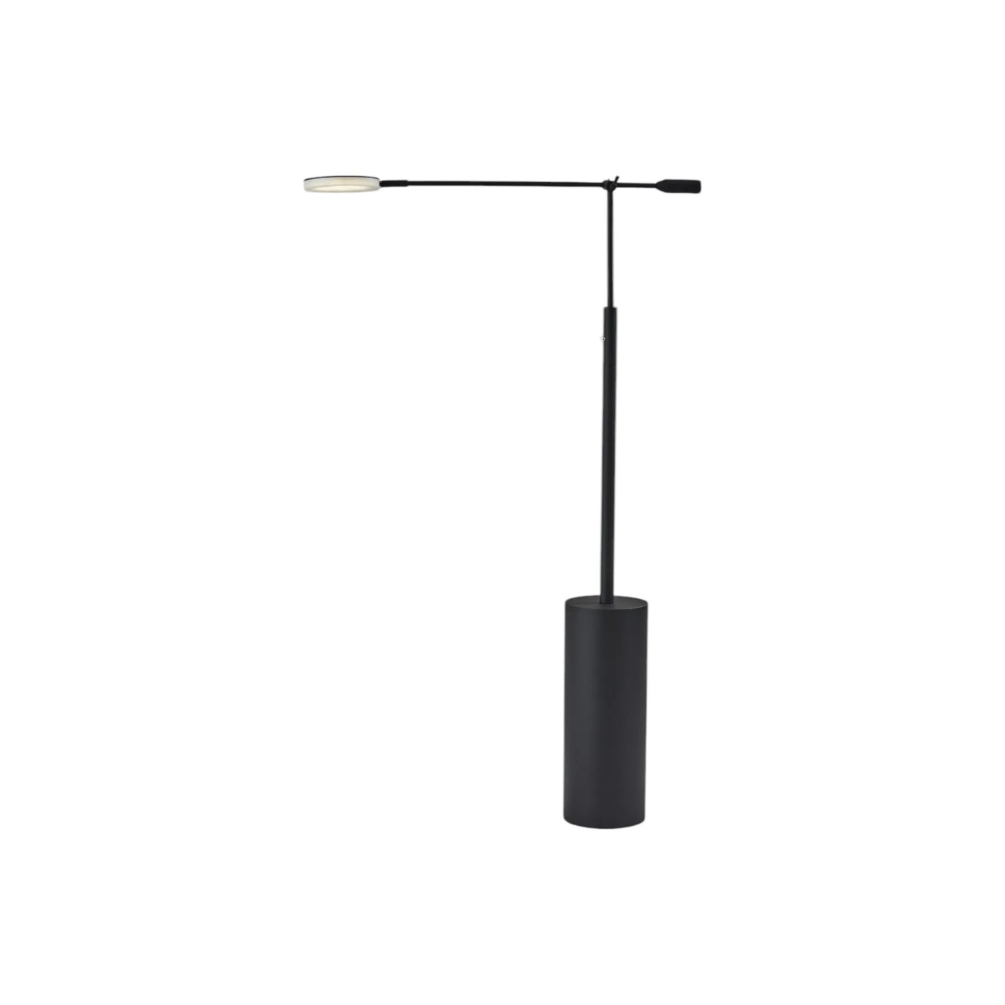 Black Swing Arm Floor Lamp with Light-Changing Feature