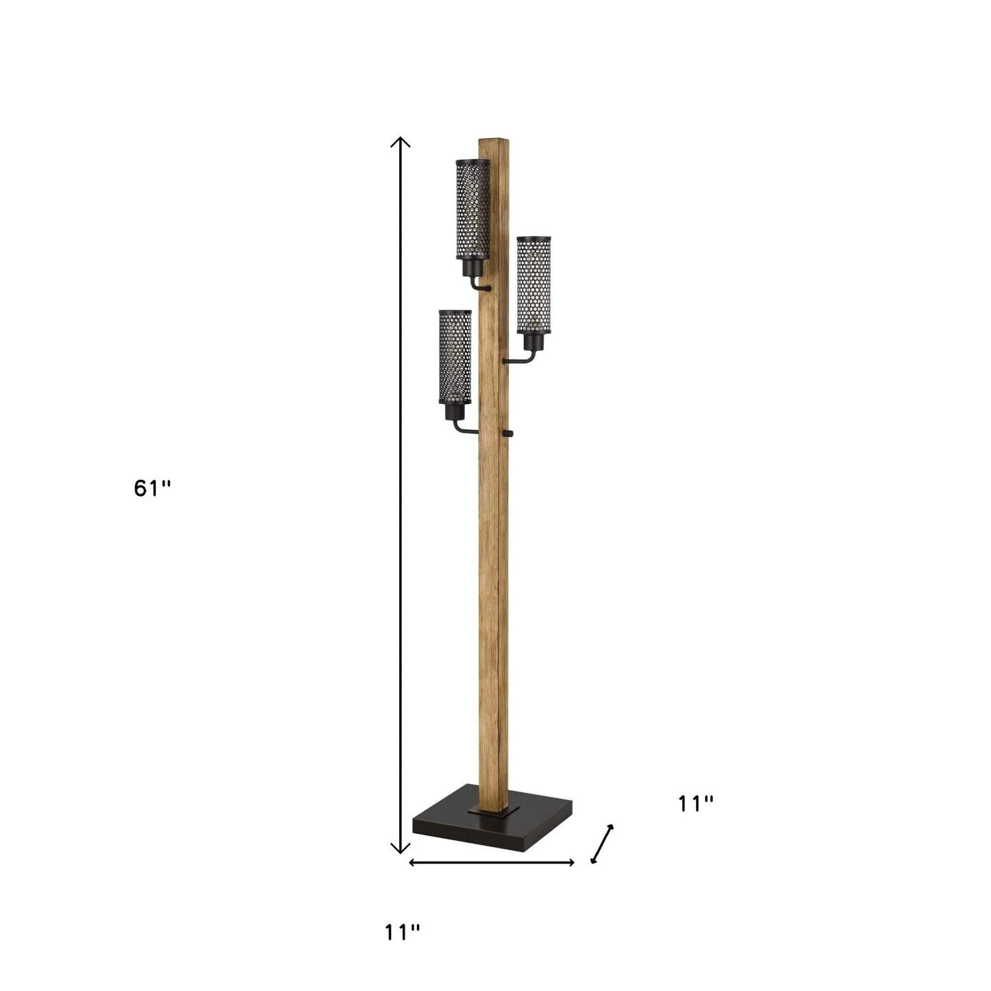 Brown Traditional Shaped Floor Lamp