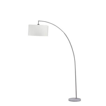 White and Silver Arc Floor Lamp