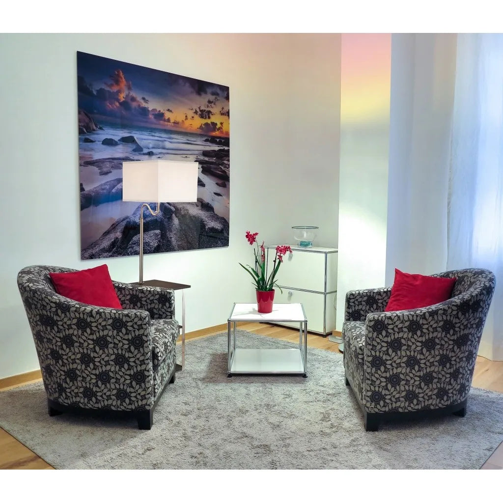 Black Frosted Glass Arched Lamp