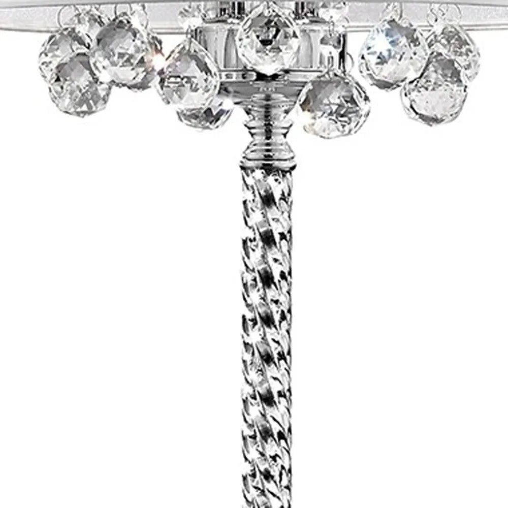 Silver Three-Light Candelabra Floor Lamp