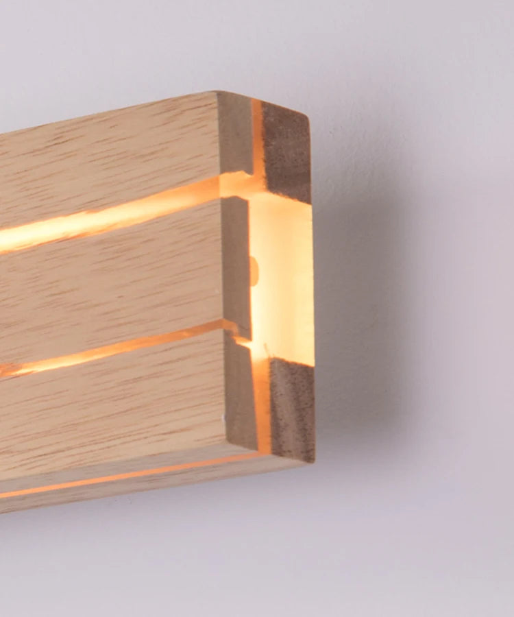 Nordic Wood LED Wall Sconce - Modern Rustic Charm