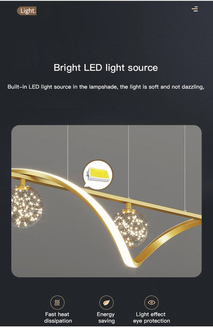 Modern Minimalist LED Pendant Lamps Dimming for Coffee Table