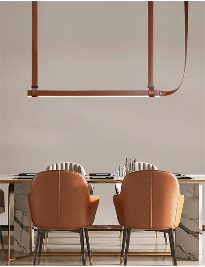 Nordic Glow Leather Pendant Lamp
