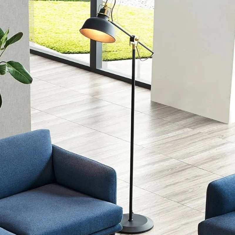 Rocker Vertical Floor Lamp Modern Long Arm Floor Lights