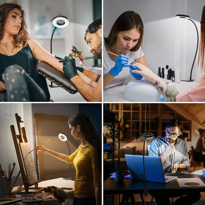 FlexiGlow 360° Clip-On LED Desk Lamp