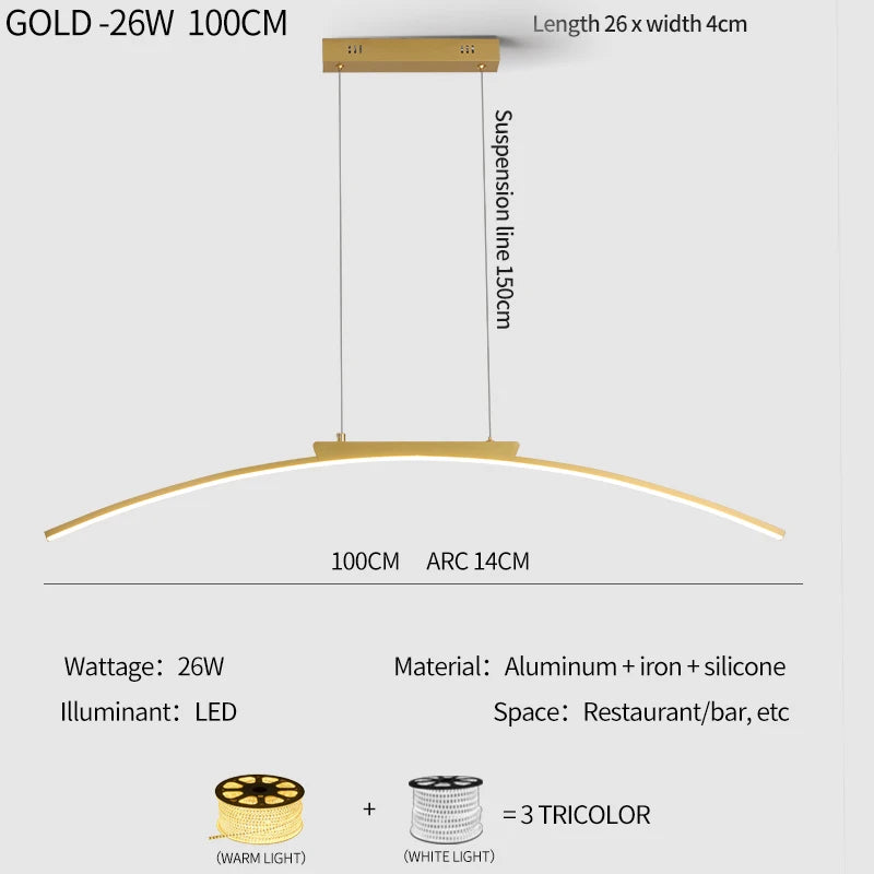 Arc Bridge LED Pendant