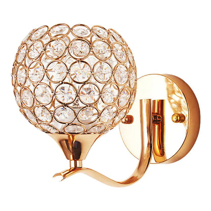 Crystal Glow E27 Wall Sconce - Elegant Bedroom Light