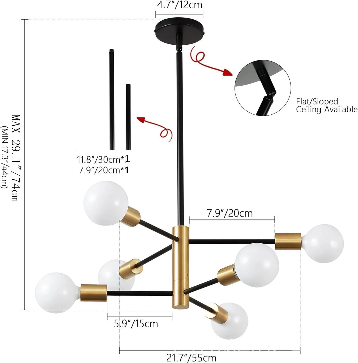 Modern Multi-Arm Chandelier
