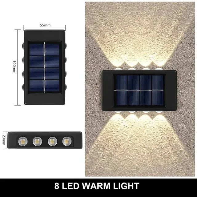 LumiGuard Solar Wall Light - 12 LED Waterproof Lamp