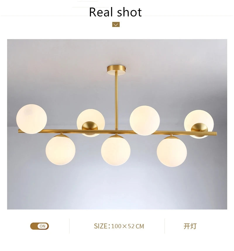 Modern 6-7 Heads Magic Bean Glass Chandelier