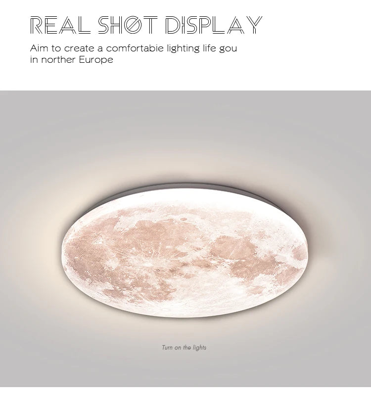 LunarGlow Modern Ceiling Lamp for Stylish Spaces