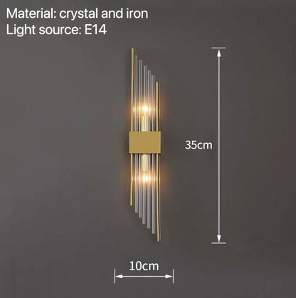 Crystal Bedside Wall Lamp