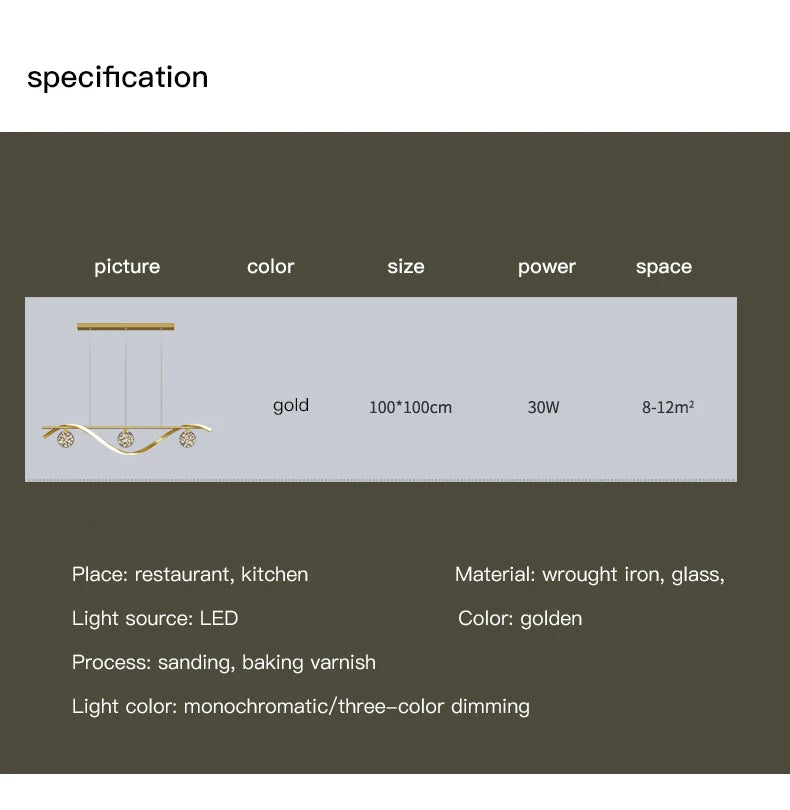 Modern Minimalist LED Pendant Lamps Dimming for Coffee Table