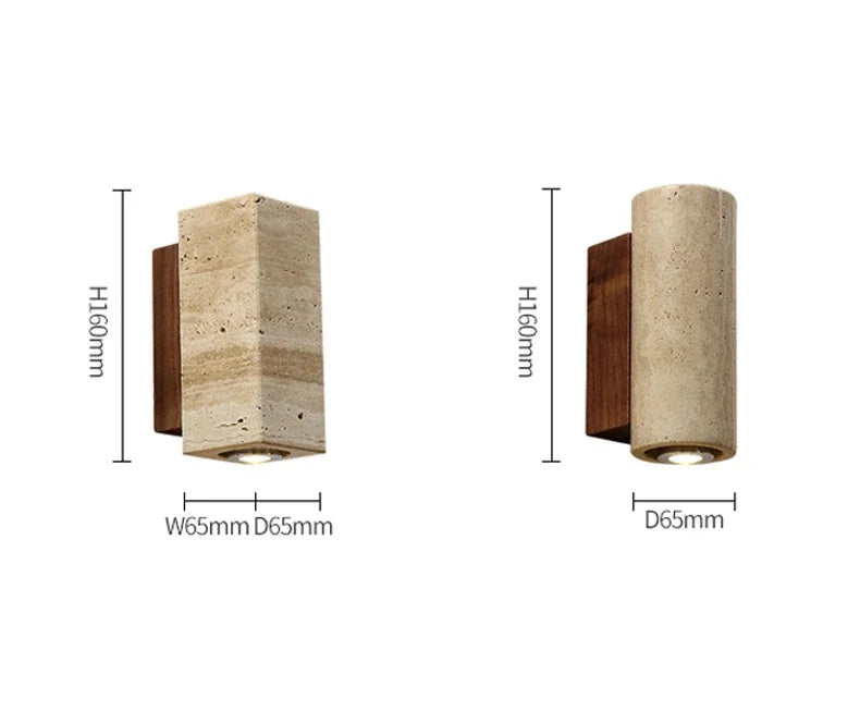 Travertine Wabi-Sabi Sconce