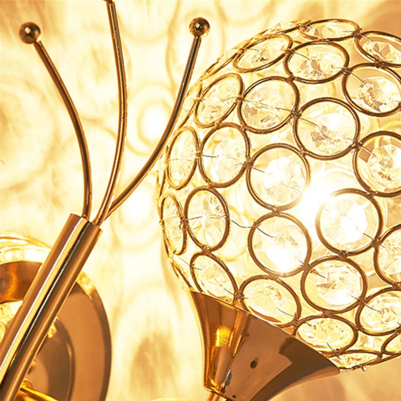Crystal Glow Retro Wall Sconce Light Fixture