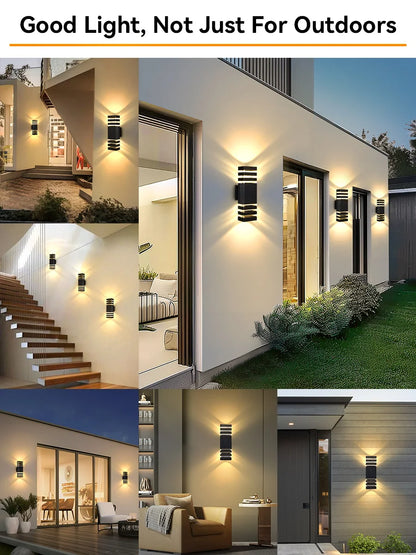 TriColor LED Outdoor Wall Light - IP65 Waterproof