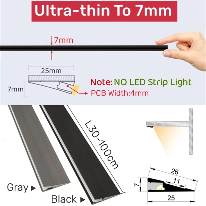 InvisiBeam Ultra-Thin Edge LED Strip Light