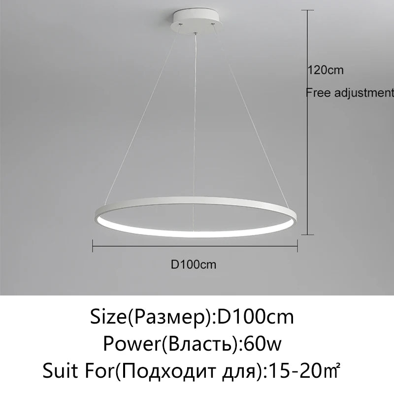 Round LED Ring Pendant