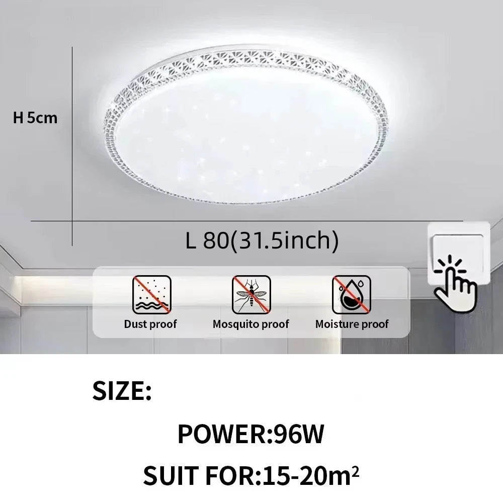 LustreGlow Simple LED Ceiling Chandelier