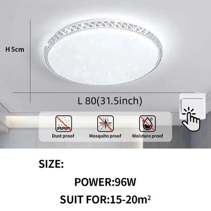 LustreGlow Simple LED Ceiling Chandelier