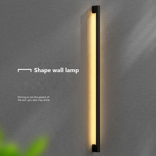 Black Strip Wall Lamp - Modern Bar Shape Lighting