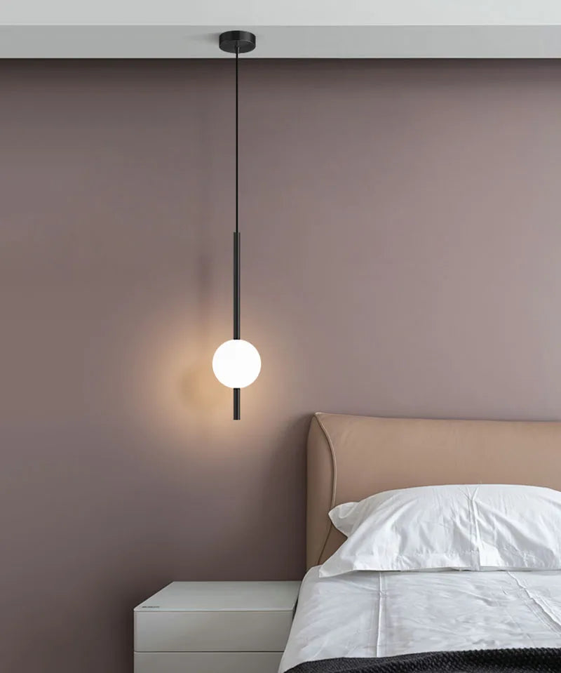 Glass Globe Bedside Pendant