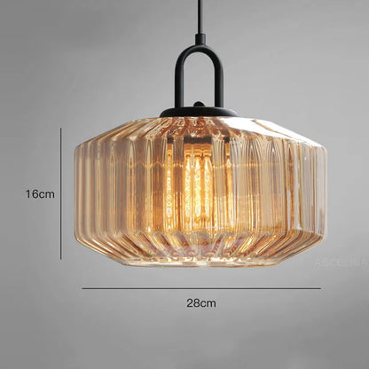 WADBTY Retro Color Glass Pendant Light