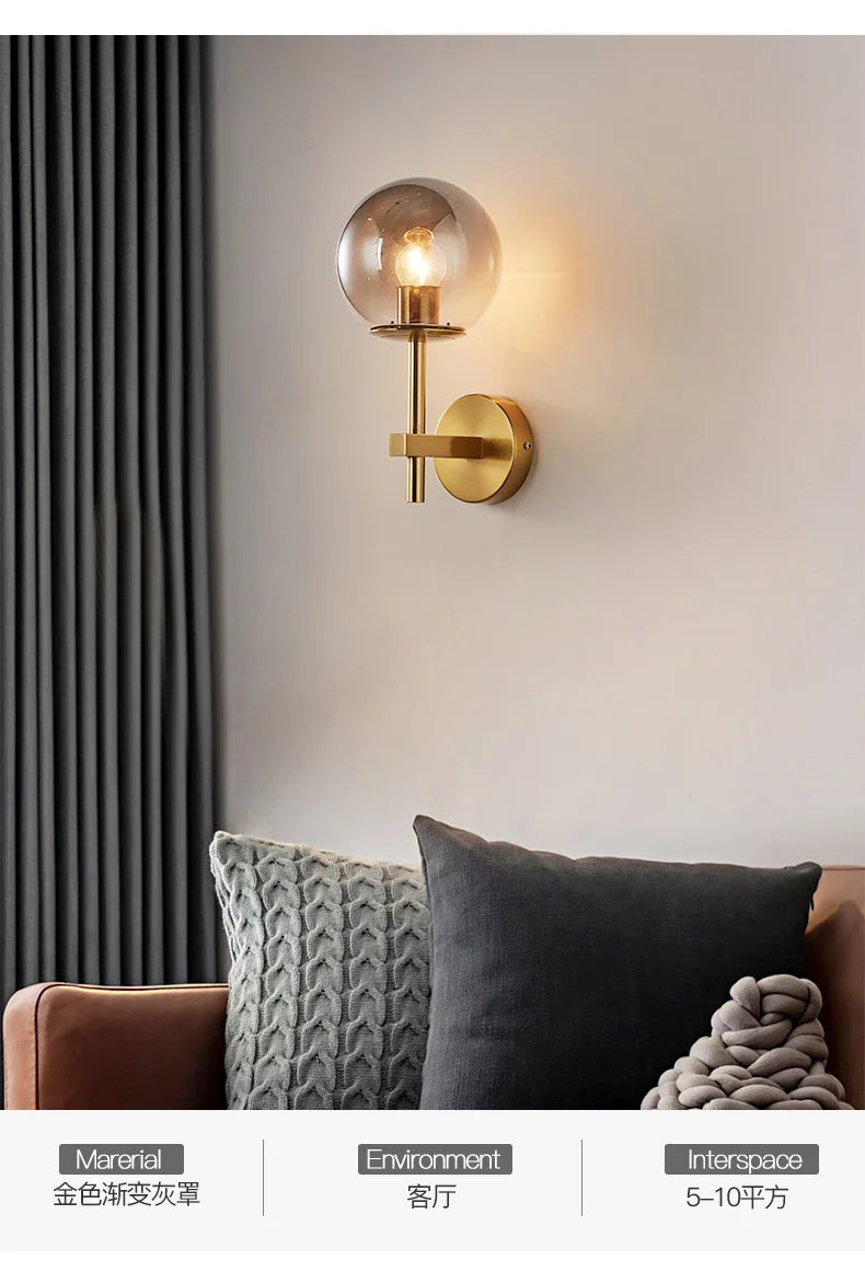 Nordic Glow: Sphere LED Wall Sconce Light