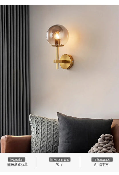 Nordic Glow: Sphere LED Wall Sconce Light