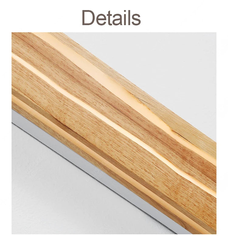 Nordic Wood LED Wall Sconce - Modern Rustic Charm