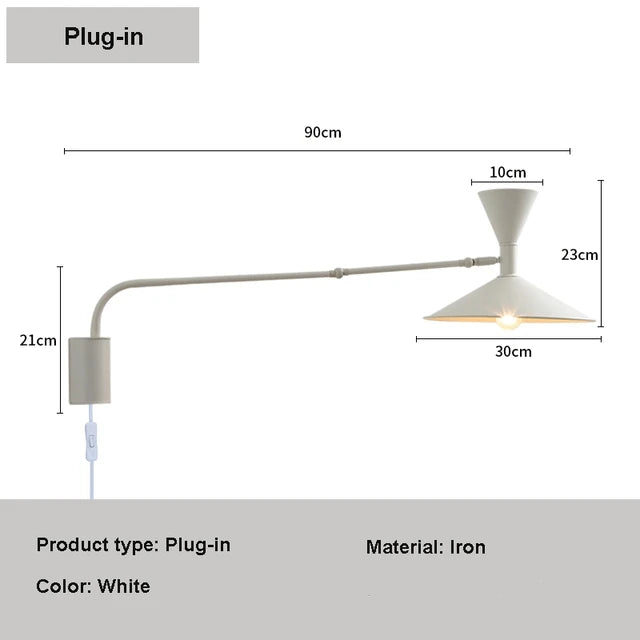 Nordic Glow: Adjustable LED Wall Lamp
