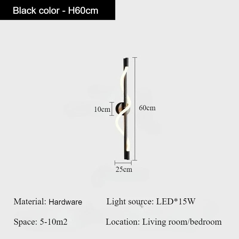SANDYHA Minimalist LED Strip Wall Lamp