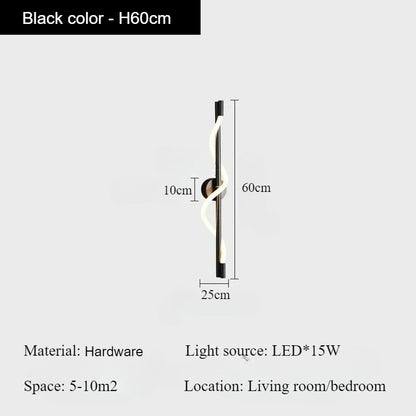 SANDYHA Minimalist LED Strip Wall Lamp