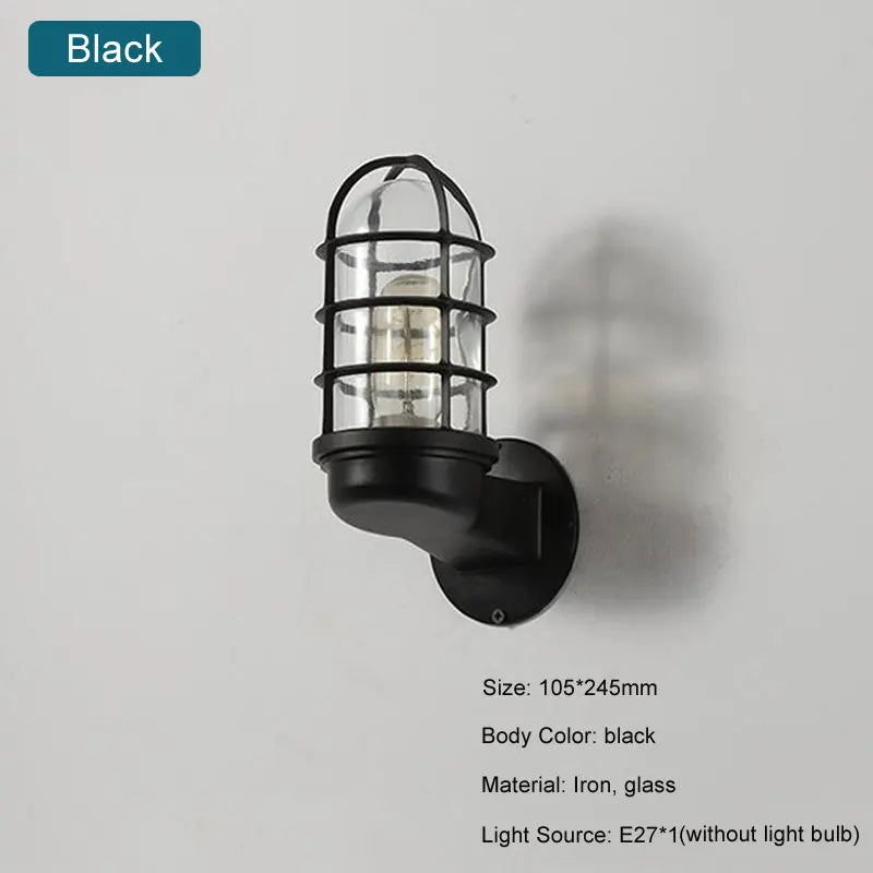 Rustic Glow: Outdoor Waterproof Wall Lamp