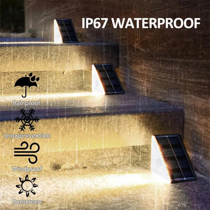SolarGlow Step Lights: Warm White & RGB Waterproof