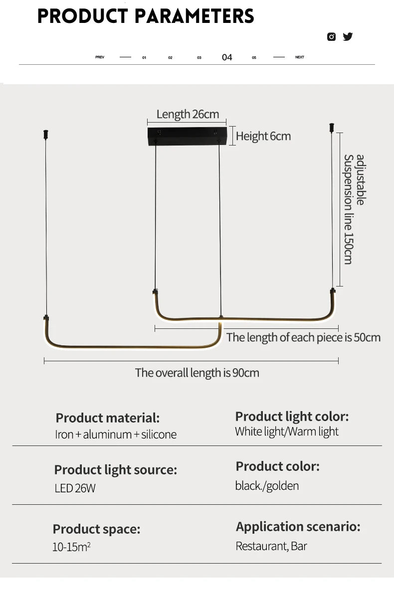 Aluminum LED Chandelier