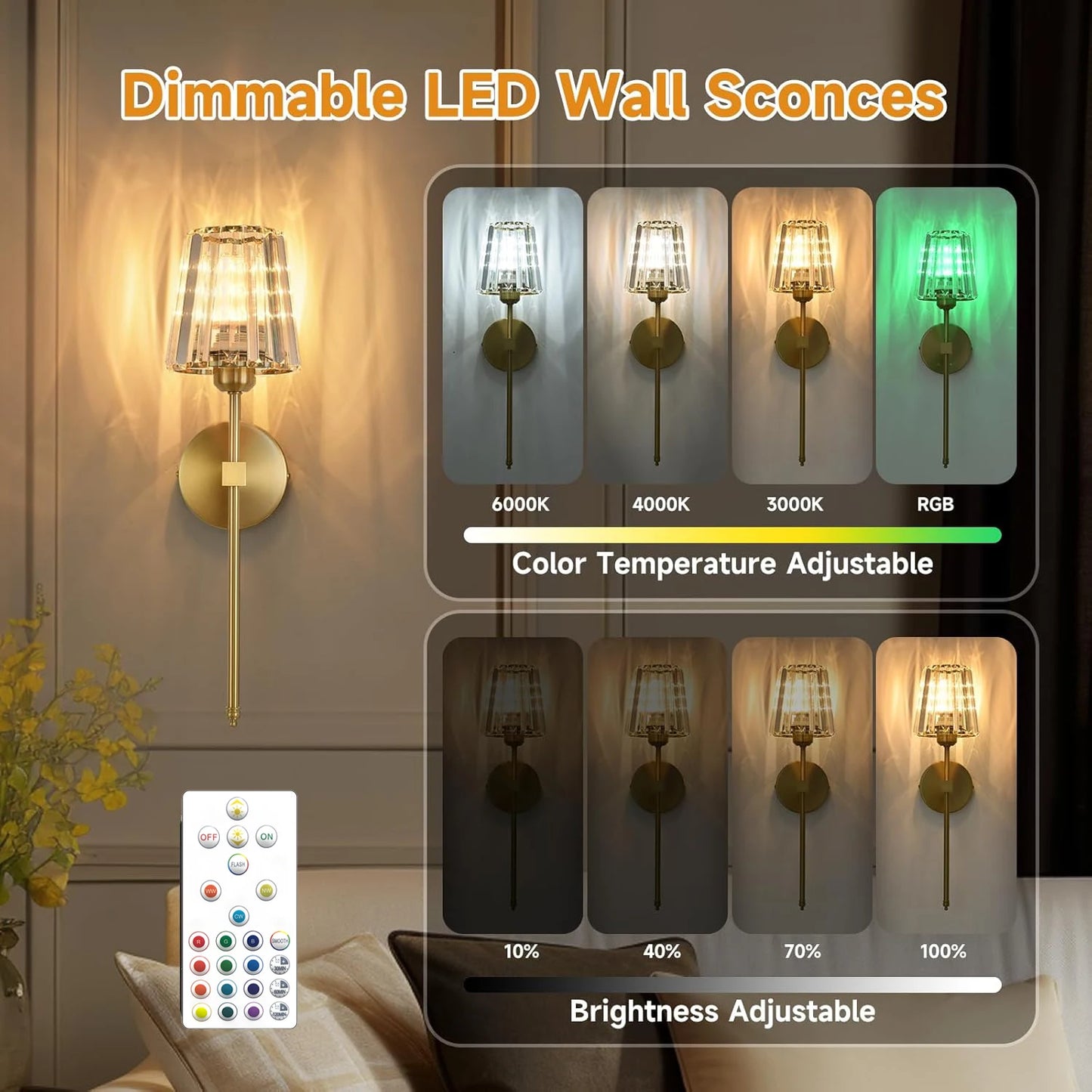 Crystal Glance Wall Sconces