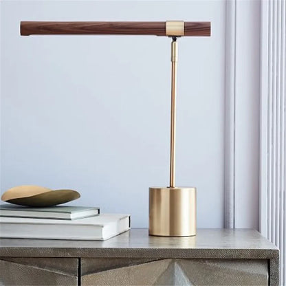 WoodGlow LED Desk Lamp: Modern Art & Eye Care