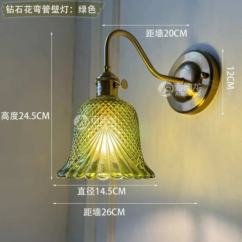 Nordic Brass & Glass Wall Sconce Elegance