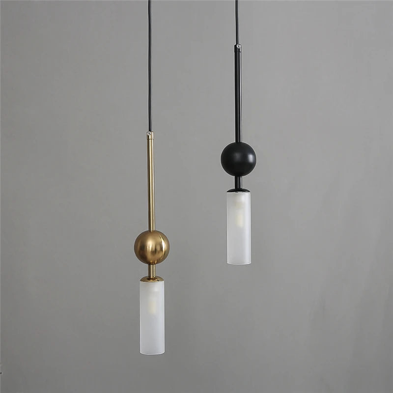 Gold Iron Glass Mini Pendant