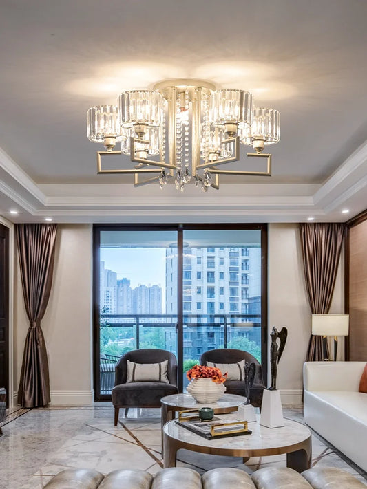 Crystal Glow: Modern LED Ceiling Light Fixture