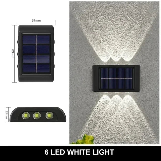 LumiGuard Solar Wall Light - 12 LED Waterproof Lamp