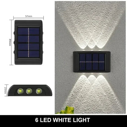 LumiGuard Solar Wall Light - 12 LED Waterproof Lamp