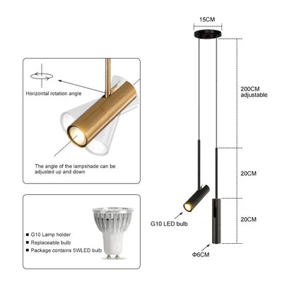 Adjustable Bedside Spot Pendant