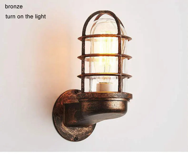 Rustic Glow: Outdoor Waterproof Wall Lamp
