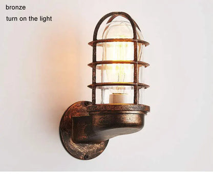 Rustic Glow: Outdoor Waterproof Wall Lamp